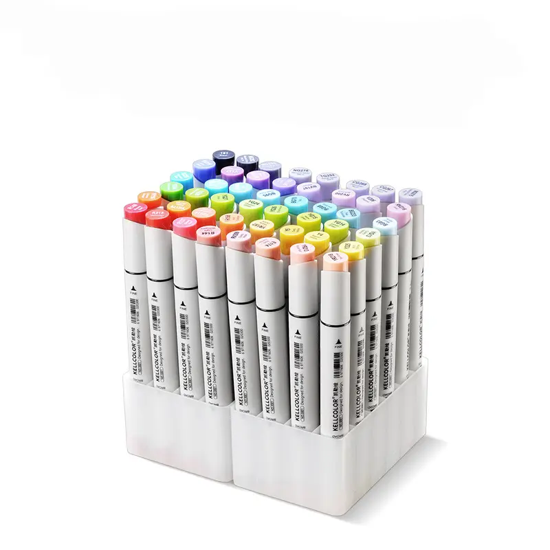 Chinese Groothandel Hot Selling Marker Dual Tip Pennen Kleur Mengen Dubbele Kop Markers Voor Tekening