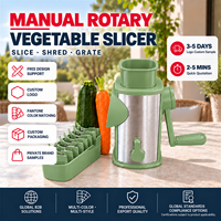 Coupe-légumes manuel pour la préparation de salades en camping, avec lames interchangeables et large goulotte d'alimentation, pour distributeurs d'articles de cuisine