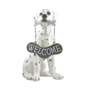 Nhựa ngoài trời Chào mừng dấu hiệu trang trí bức tượng dễ thương con chó chào đón dấu hiệu trước hiên chó - Product Image 6