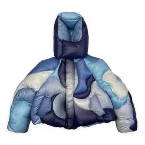 2024 OEM, оптовая продажа, модное уличное зимнее мужское пуховое пальто с логотипом на заказ