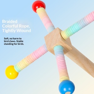 Du <span class=keywords><strong>Parrot</strong></span> Dönen Yel Değirmeni Oyuncak Standı Dayanıklı Çizilmeye Dayanıklı Diş Çıkarma Eğlenceli Kendi Kendine Eğlenceli Sultan Papağanı Küçük Güneş Kuşu Oyuncak DLH-M110 - Product Image 3