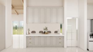 Mueble de Cocina Zofa, Gabinete de Almacenamiento Modular Blanco de Madera de Lujo para Cocina Moderna de Villa - Product Image 2