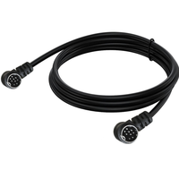 Câble MIDI DIN 9 broches mâle-mâle S-Video Mini DIN à double angle 90 degrés (haut/bas/gauche/droite), paire torsadée coaxiale avec gaine en PVC