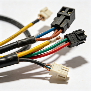 Custom Copper Core <b>Cable</b> Assembly with Nylon/PVC Jacket Adapter Connectors for Industrial PLC Cabinet - Product Image 1