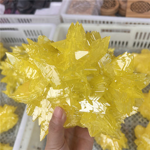 Vente en gros de haute qualité belle <span class=keywords><strong>pierre</strong></span> de <span class=keywords><strong>soufre</strong></span> native brute en vrac quartz <span class=keywords><strong>jaune</strong></span> naturel brut pour la décoration - Product Image 1