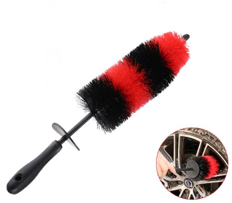 Long Handle Soft Bristle Car Wheel Brush For Washing Wheels Rims