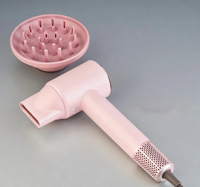 Sèche-cheveux filaire 1500W, 110000 tr/min, séchage rapide, diffuseur magnétique, concentrateur, professionnel, léger, ionique, unisexe, rose