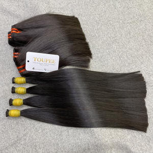 Vente en gros d'extensions de cheveux humains vierges non transformés faisceaux bouclés bruts double machine naturelle alignée sur cuticule double vendeur en gros - Product Image 2