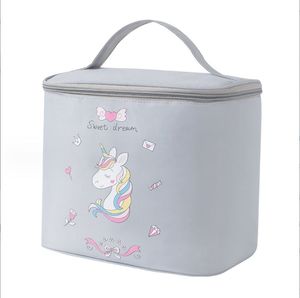 Nouveau Style <span class=keywords><strong>licorne</strong></span> sac de <span class=keywords><strong>maquillage</strong></span> plus grande capacité pliable Portable voyage cosmétiques trousse de toilette - Product Image 2
