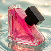 Frasco de Perfume Vacío de Vidrio Transparente de 30ml/100ml con Pulverizador y Tapa Negra, Personalizable con Fragancia de Lujo OEM