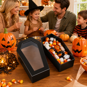 <span class=keywords><strong>Scatola</strong></span> regalo rigida in carta personalizzata per Halloween con chiusura magnetica per dolcetti, cioccolatini e caramelle per feste di Trick or Treat - Product Image 6