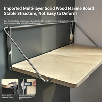 Table d'étude pliable murale pour ordinateur portable, bureau à domicile, appartement, bureau escamotable, bureau mural rabattable