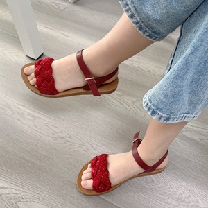Adjustable <strong>Ladies</strong> Casual Flat <strong>Sandals</strong> With <strong>PU</strong> Injection Various Styles High Heel Upper Leather Lining for Spring and Summer