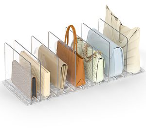 <span class=keywords><strong>Organizadores</strong></span> de bolsos de armario, paquete de divisores de estante, dormitorio, <span class=keywords><strong>cocina</strong></span>, organizador de armario acrílico ajustable para bolso - Product Image 1