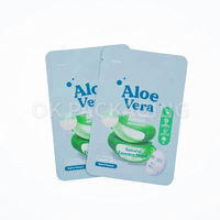 Sachet vide imprimé personnalisé 3 joints latéraux sac de masque facial en aluminium pour la peau beauté cosmétiques lotion crème pour les yeux utilisation de salade