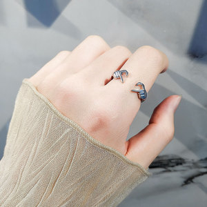 Creativity <b>Plain</b> Double Hands Heart Shaped Open <b>Rings</b> Copper Gold Plated Valentine's Day Jewelry For Girls Gift - Product Image 2
