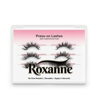 Faux cils pré-encollés en gros, demi-cils sans colle, emballage personnalisé, cils à presser, fournitures de cils naturels en bande