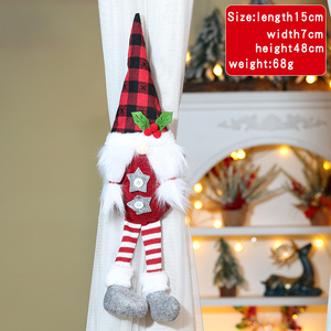 Décorations de rideaux de Noël en gros 2025 pour produits et cadeaux : Adorables ornements Bonhomme de neige, Vieil homme, Élan - Product Image 3