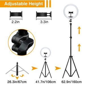 Offre Spéciale 10 pouces <span class=keywords><strong>Prix</strong></span> Léger Pliable Maquillage Selfie Anneau Lumière Led Cercle Portable Trépied Lumière D'anneau 26cm Support de téléphone - Product Image 4