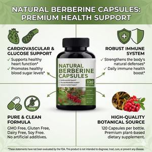 Yüksek Emilimli Lipozomal Berberin 1000mg Kapsüller Doğal HCL Gıda Takviyeleri OEM/ODM Hizmeti - Product Image 2