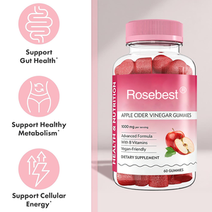 סוכריות גומי אורגניות לקטו ACV לירידה במשקל ובטן שטוחה, תווית פרטית של יצרן ציוד מקורי, 1000 מ\\\"ג חומץ תפוחים, עם ויטמין B - Product Image 4