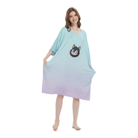 Robe de nuit de luxe pour femmes, fabrication chinoise, vente en gros, chemise de nuit fantaisie, surdimensionnée, en molleton de bambou premium, respirante, séchage rapide