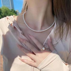 Cadena Aurora de 4-4.5 mm, Casi Perfecta, Efecto de Cuerpo Superior Invencible, Conjunto de Joyería de Moda, Microdefectos, Gema Aurora Brillante - Product Image 1