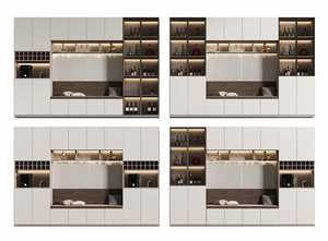 Meuble à vin de salon moderne de qualité supérieure au design gratuit, finition sans peinture, élégant, vente directe d'usine - Product Image 6