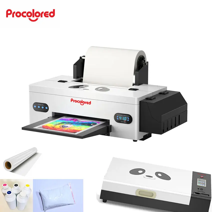 A3 L1800 Wim t-shirt khusus Film Pet Transfer panas Dtf mesin cetak Printer Dtf sistem pengering pengocok