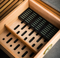 Vitrine en bois de haute qualité avec un hygromètre à cigares intégré pour le stockage des cigares (adapté aux cigares)