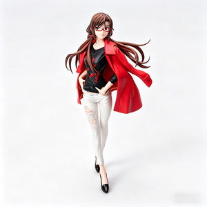 Elegante Figura de Anime de Maestra Atractiva, Personaje Femenino con <span class=keywords><strong>Gafas</strong></span>, Adorno Decorativo para Habitación con Estética Moderna - Product Image 2