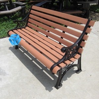 Mobilier d'extérieur moderne en fonte d'aluminium Offres Spéciales longue jardinière de chaise de pot de fleurs banc en plastique recyclé HDPE pour parcs
