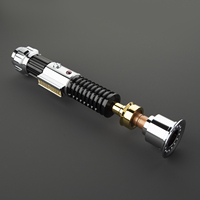 Obi Wan Saber LGT Proffie Dueling Heavy Metal Hilt Smooth Swing RGB Baselit Light-Up dengan LED Neopixel Lightsaber Toys