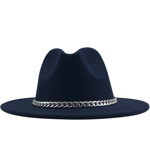 Nam giới và phụ nữ rộng vành cảm thấy Mũ Fedora Panama với chuỗi cho cảnh mùa hè ngoài trời bình thường - Product Image 5