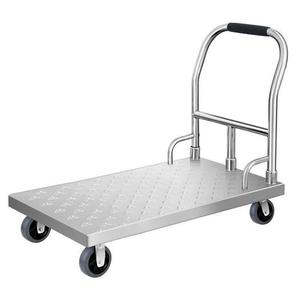 Chariot à plat en acier inoxydable prêt à être assemblé chariot de livraison poussé à la main pour hôtels et restaurants - Product Image 3