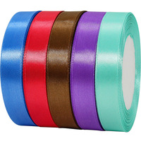 Vente en gros 1.5cm de large ruban de satin polyester pour la décoration de boîte d'emballage de bonbons de mariage et l'emballage de cadeau 22m ruban imprimé