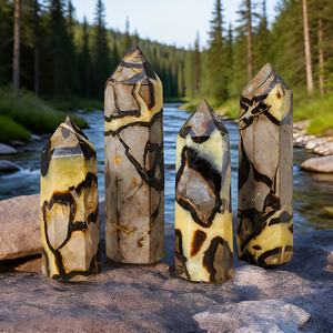 Piedra Natural de Esmeralda Septaria de Alta Calidad al por Mayor para Decoración del Hogar y Regalos Festivos - Product Image 4