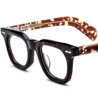 Gafas graduadas de acetato de diseñador óptico para hombre, gafas de luz azul con montura cuadrada