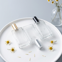 Bouteilles de parfum et cosmétiques ALKA en gros, flacons carrés en verre de 50 ml avec bouchon à vis, pompe pulvérisatrice, impression sérigraphiée, diffuseur à bâtonnets, modèle prêt à l'emploi