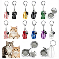 Urnes funéraires pour animaux de compagnie en acier inoxydable, style européen et américain, miniatures, pour cendres de chiens, urnes commémoratives pour animaux de compagnie