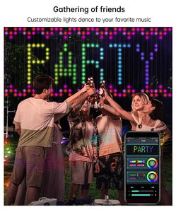 חכם הוביל RGb וילון מחרוזת תאורה Bluetooth שליטה יישום 400lled diy תליית תבנית טקסט לתכנות מוסיקה לתכנות טקסט לתכנות - Product Image 5