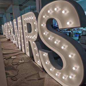 Decorazione di nozze LED lampadina lettere Mr e Mrs 4 ft lettere tendone - Product Image 3