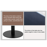 Table à manger en métal minimaliste pour usage commercial, table de contrat en acier robuste, idéale pour les restaurants et les banquets