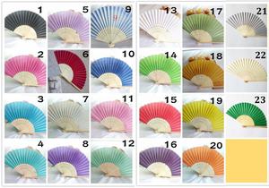 Sublimación espacios en blanco Durable DIY tela de bambú liso pequeño ventilador de mano japonés - Product Image 6