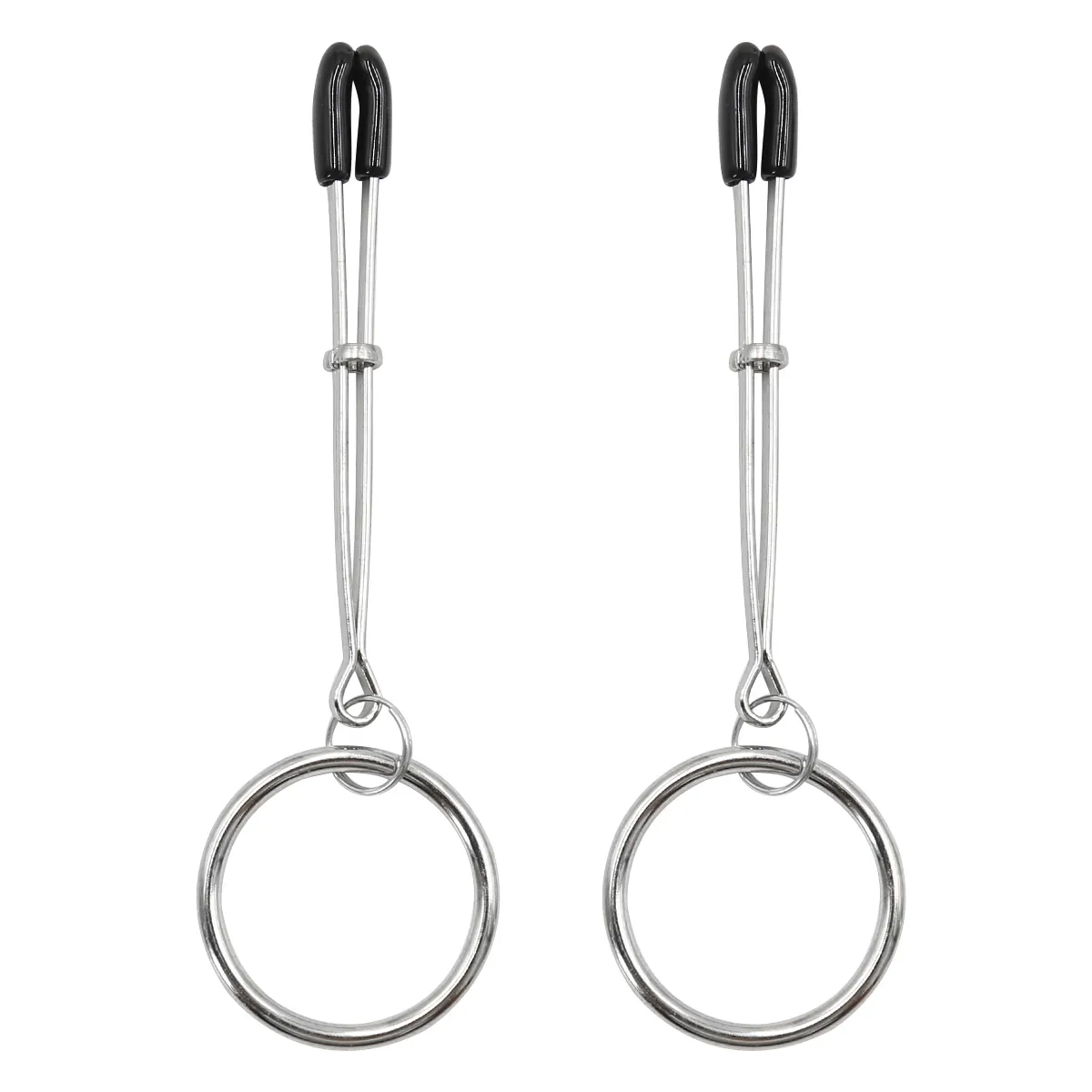 Grampos de mamilos unissex em formato v, fetiche de metal, bdsm, bondage, com pingente