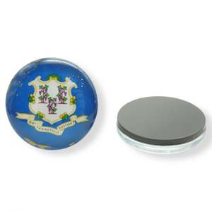 Cadeau promotionnel parfait, aimants personnalisés 2D en verre rond carré pour réfrigérateur - Product Image 4