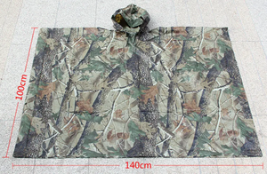 Tactical Camouflage Portable <strong>Nylon</strong> Wind-resistant Poncho <strong>Raincoat</strong> for Camping Hiking - Product Image 4