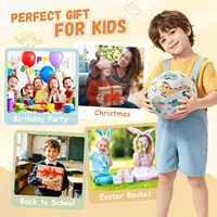 Innotoys Ballon de football dinosaure à colorier soi-même - Kit d'art et d'artisanat DIY personnalisé avec marqueurs pour garçons et filles de 3 à 8 ans
