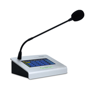 Thinuna RM-3088 Station de téléavertissement à écran tactile couleur de 7 pouces, 128 zones programmables, microphone numérique pour système PX-3000