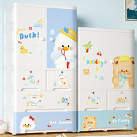 Armoire de rangement en plastique extra large de qualité supérieure 70 cm/75 cm, organisateur de garde-robe modulaire à 4 niveaux pour usage domestique et commercial